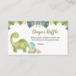 Dinosaur Green Baby shower Dinosaure Carte Raffle