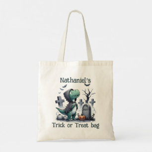 Dinosaur Halloween Trick ou Sac fourre-tout de tra