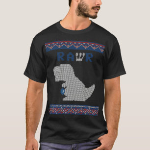 Dinosaur Hanukkah Dreidel Rawr Hannukah Ugly Sweat