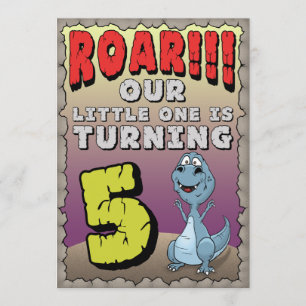 Dinosaur Invitation Anniversaire 5 Ans