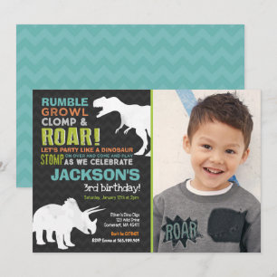 Dinosaur Invitation Anniversaire Dinosaur Fossil P
