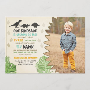 Dinosaur invitation anniversaire Dinosaur Invitati