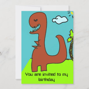 Dinosaur invitation anniversaire garçon