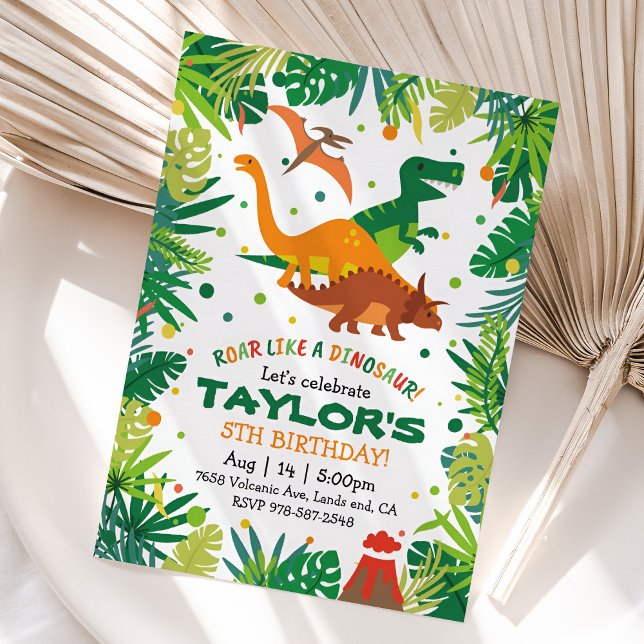 Dinosaur Invitation anniversaire T REX Party (Dinosaur Birthday Invitation)