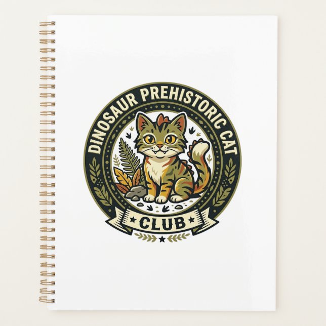 Dinosaur Préhistorique Chat Chat Graphique Tee Art (Devant)