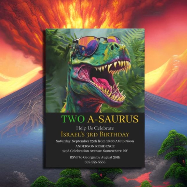 Dinosaur Préparez-vous pour une invitation ROAR (dinosaur birthday invitation,birthday invitation video,party invitation,video invitation,)