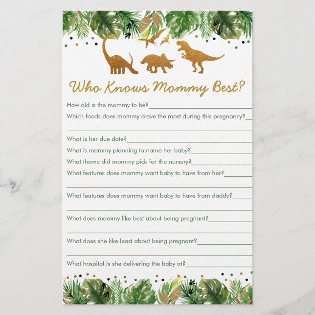 Dinosaur Safari Qui Connaît Mommy Meilleur Jeu (Devant)