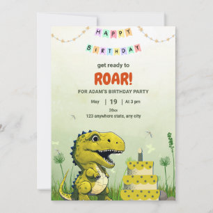 Dinosaur T rex Anniversaire Invitation garçon T-Re