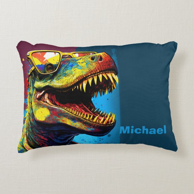 Dinosaur T Rex Jurassic Cool Coussin d'accentuatio (Devant)