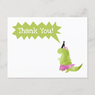 Dinosaur Tutu Merci Note Carte Ballerina Dino