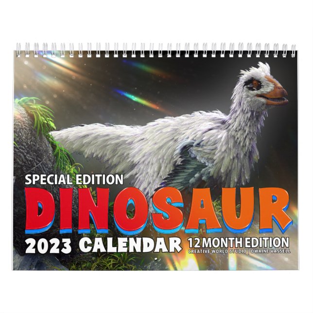 DINOSAUR WORLD CALENDAR 2023 : Calendrier pour enf (Protection)