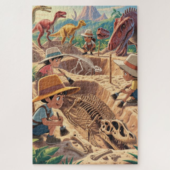 Dinosaur world discovery dig Puzzle (Vertical)