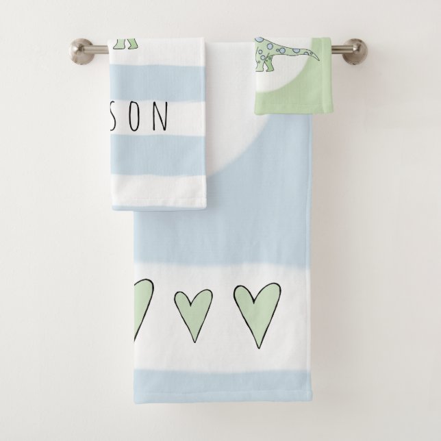 Dinosaure à doodle de garçon avec nom d'enfant (En situation)