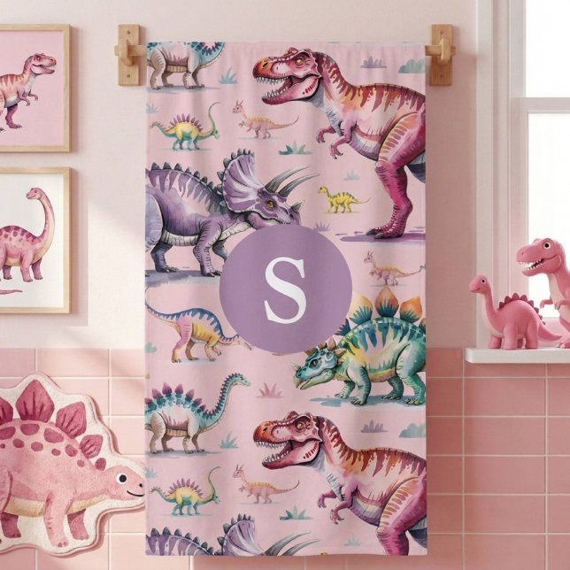 Dinosaure aquarelle mignon & prénom pour enfants (Créateur téléchargé)