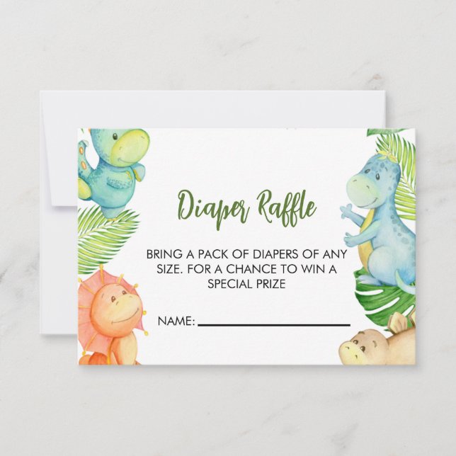Dinosaure Baby shower Dinosaure Raffle (Devant)