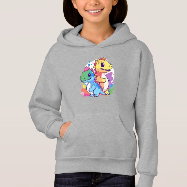 Dinosaure Bébé de couleur mignonne Design (Devant)