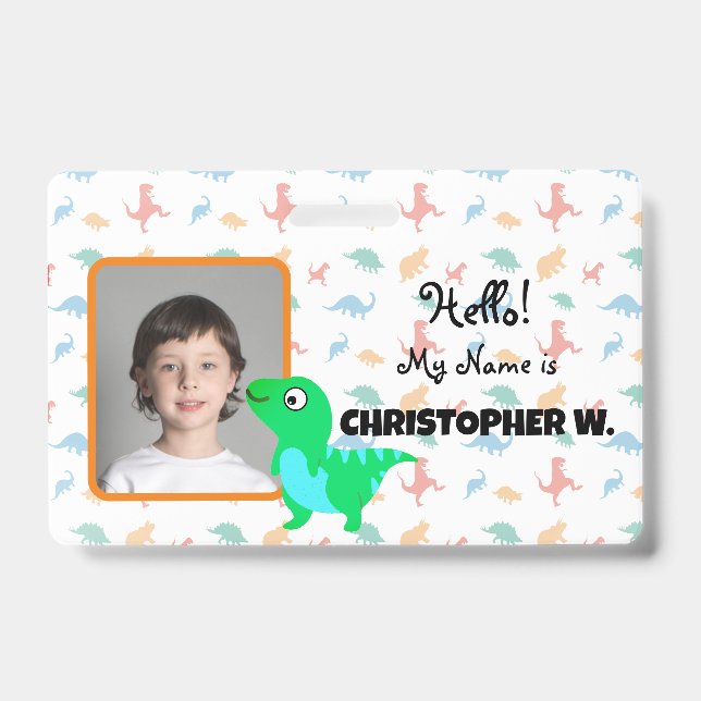 Dinosaure Bébé T-Rex Badges pour enfants (Avant)