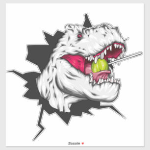 Dinosaure cool avec Stickers Lollipop