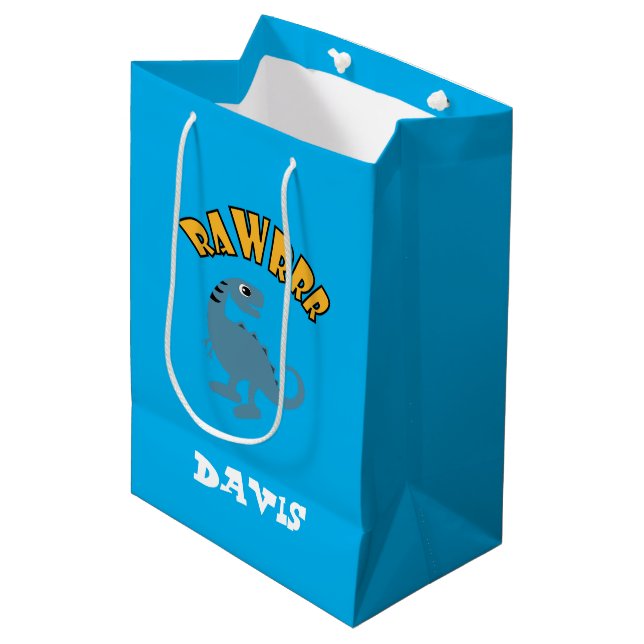 Dinosaure de bébé - Sac cadeau - Moyen (Devant Angle)