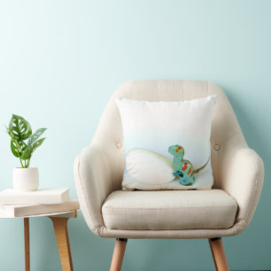 Dinosaure de Dino poussant un coussin de coussin