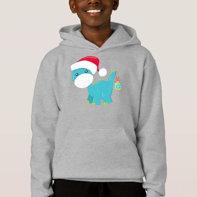 Dinosaure de Noël, Santa Hat, Dino, Brontosaurus (Devant)