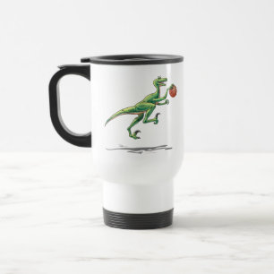 Dinosaure de Velociraptor de tasse de voyage avec