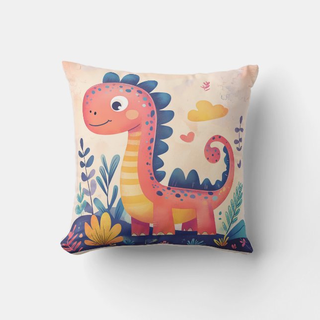 Dinosaure Dinosaur Illustration Coussin de bébé (Recto)