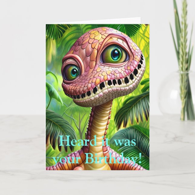 Dinosaure Dinosaure Carte d'anniversaire modifiabl (Devant)
