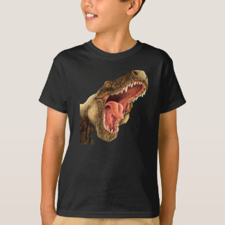 Dinosaure foncé de T-Rex du T-shirt de l'enfant
