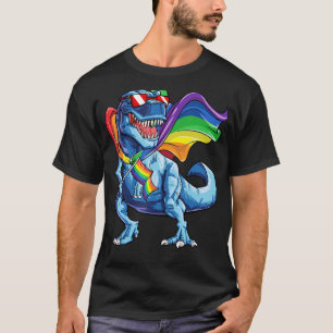 Dinosaure Gay pride Drapeau LGBT T-shirt Lesbian B