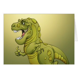 Dinosaure heureux de bande dessinée renonçant au