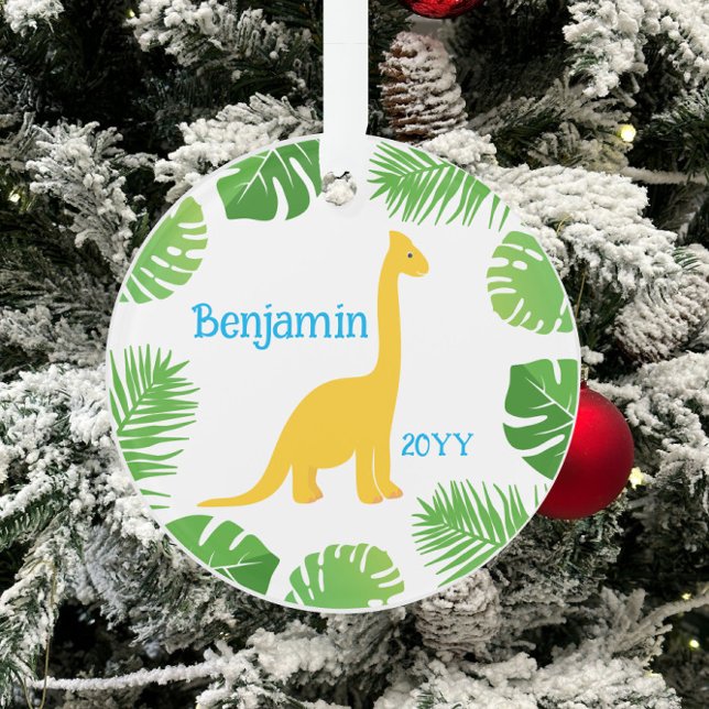 Dinosaure Jaune Brontosaurus Souvenir Noël (Créateur téléchargé)
