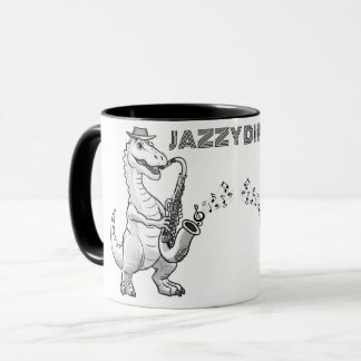 Dinosaure jouer saxophone Mug