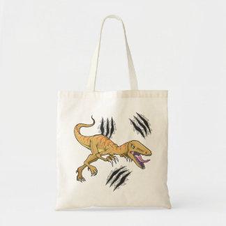 Dinosaure Raptor déchirant le sac de griffe