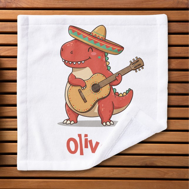 Dinosaure rouge Fiesta avec Sombrero & Guitare (Créateur téléchargé)