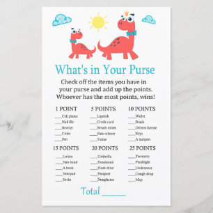 Dinosaure rouge Qu'y a-t-il dans votre baby shower