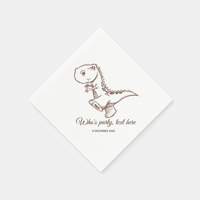 dinosaure, serviettes en papier de cocktail (Coin)