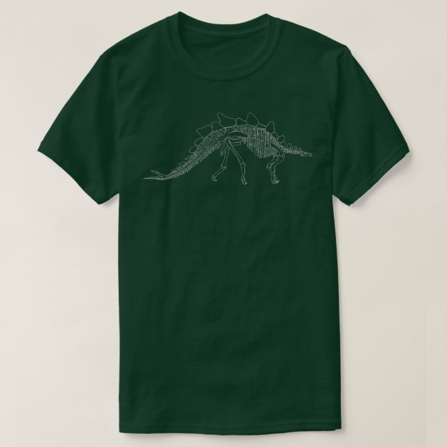 Dinosaure Squelette Fossil Stegosaurus T-shirt (Design devant)