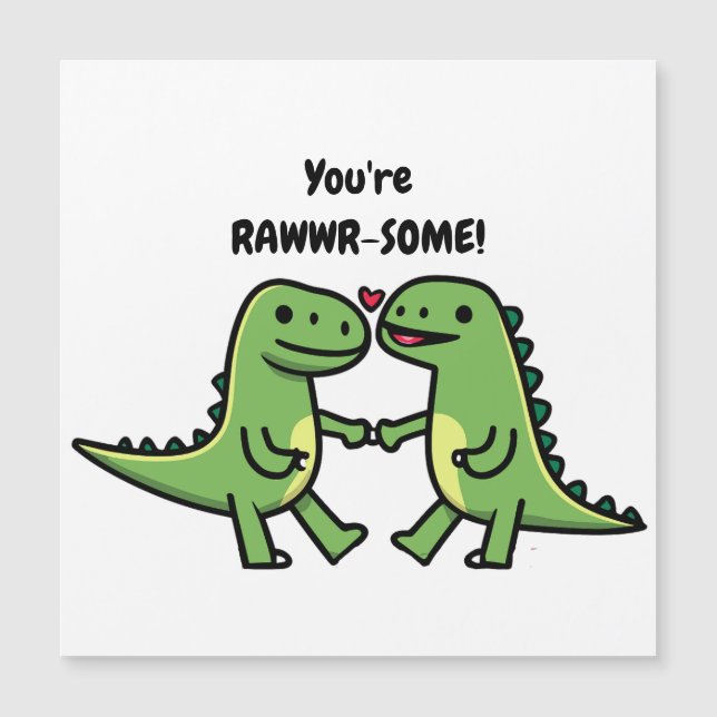 Dinosaure valentines (Devant)