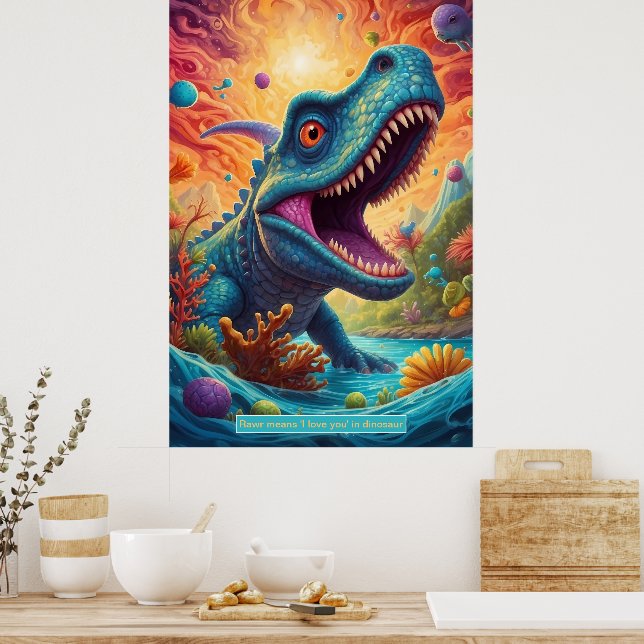 Dinosaures dans l'espace : Posters de collection d (Cuisine)