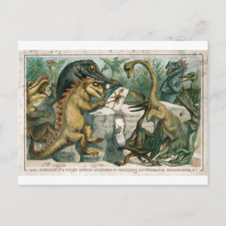 dinosaures de cartes de Noël étudiant humains anci