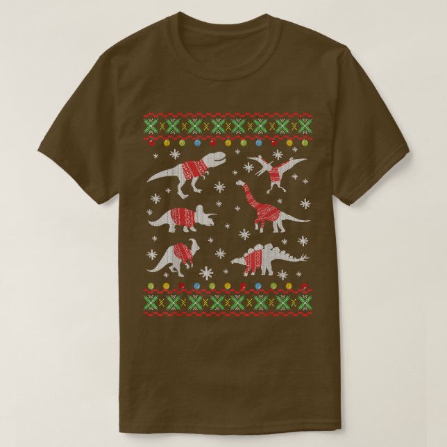 Dinosaures de Noël moche Sweat de Noël  (Design devant)