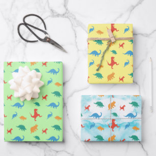 Dinosaures Feuilles papier pour enveloppement d'av