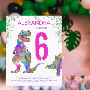 Dinosaures Filles 6e anniversaire fête Budget rose