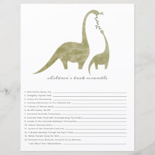 Dinosaures Livre de Douche Jeu Scramble