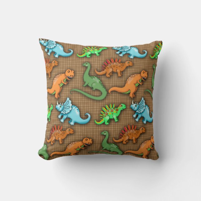 Dinosaures mignons Coussin pour enfants (Recto)
