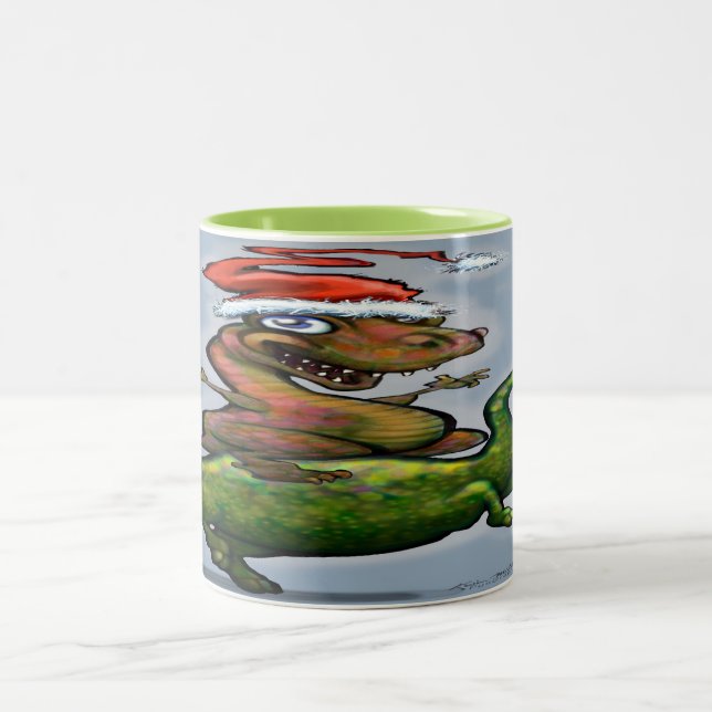 Dinosaures Mug à café à deux tons (Centre)