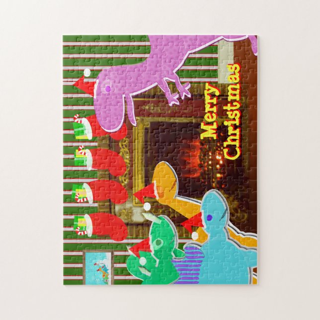 Dinosaures par le puzzle de Joyeux Noël de (Vertical)