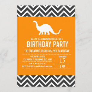 Dinosaures personnalisés Invitation à la fête d'an