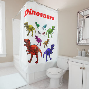 Dinosaures rideau de douche